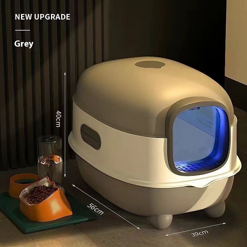 Litter Box Fully Enclosed Oversized UV Sterilization