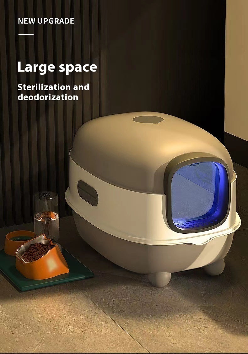 Litter Box Fully Enclosed Oversized UV Sterilization